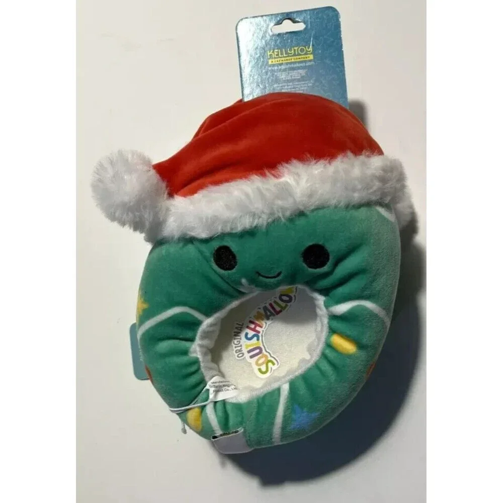 Squishmallows Carol the Christmas Tree Slippers‎ Kids Size 11-12 NWT